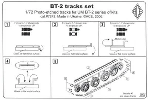 Ace Models 1/72 BT-2 TANK TRACKS Photo Etch Set - Picture 1 of 2