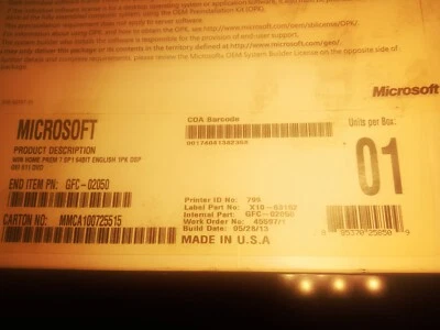 Microsoft  Windows 7 Home Premium Upgrade 32 Bit SP1 English - Image 1 of 4