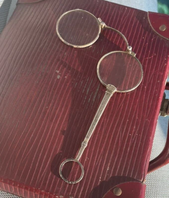 Antique Austrian Sterling silver folding lorgnette eyeglasses - Image 1 of 4