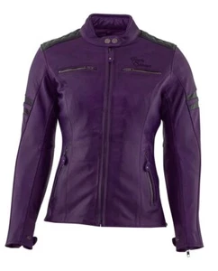 Rusty Stitches DAMEN Motorradjacke Joyce lila schwarz Gr. 38 - SALE  UVP 289,95€ - Bild 1 von 2