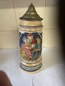 Taza de cerveza con tapa musical vintage Nasco Del Corando música funcionando - Japón - Imagen 1 de 8