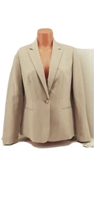 Kasper Summer Straw 1 Button, Lined Suit Jacket.  Size 8 - Picture 1 of 8
