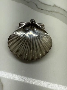 COLGANTE VINTAGE PLATA ESTERLINA 3D VIEIRA CONCHA DE MAR ESTAMPADO 925 - Imagen 1 de 7