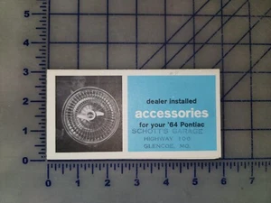 1964 Pontiac Accessories Brochure Folder Original - Picture 1 of 3