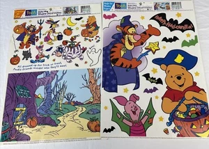 Halloween/Otoño Winnie Pooh Ventana Adhesiva Decoraciones Estáticas Disney Conjunto de 2 - Imagen 1 de 6