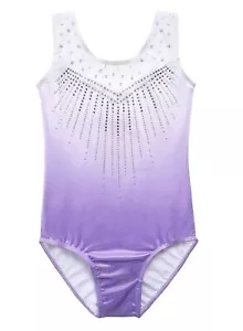 DAXIANG Sleeveless Leotard Girls Dance Unitards Shiny Purple (7-8 yrs) - Picture 1 of 5