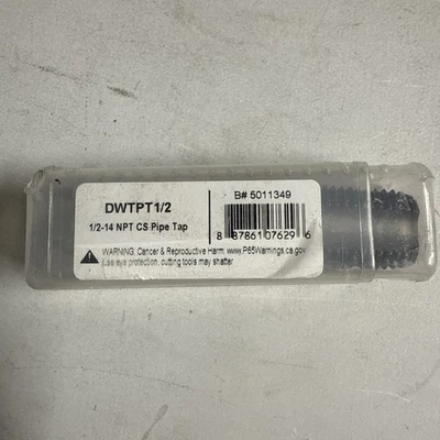1/2"-14 NPT Carbon Steel Pipe Tap, DWTPT1/2 - Image 1 of 3