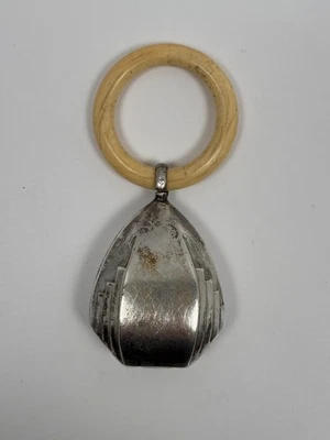 Ancien Hochet de Bébé en Argent Massif 800‰ - Photo 1/4