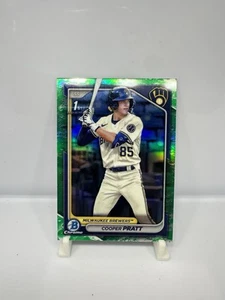 2024 Bowman - Chrome Prospects Cooper Pratt #BCP-137 Lunar Glow Refractor (RC) - Picture 1 of 2