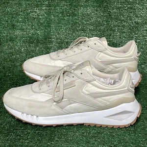 Reebok Damen Classic Leder Sneaker Schuhe Größe 11 Creme - Bild 1 von 9