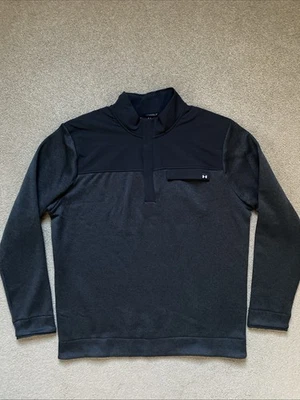 Suéter Under Armour Golf Suelto ColdGear Para Hombres 1/4 Cremallera Pullover Gris Talla XL Foto 1 de 4