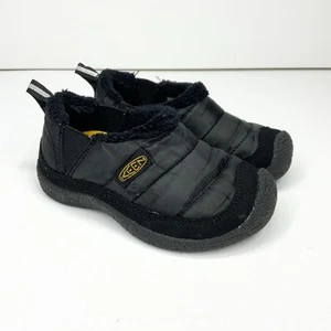 Stivaletti Keen Howser II bambino taglia 8 bassi foderati in pelliccia scarpe nere - Foto 1 di 7