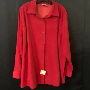 Westbound Top Camicia con bottoni Donna - Taglia 2XL Rosso - Foto 1 di 6