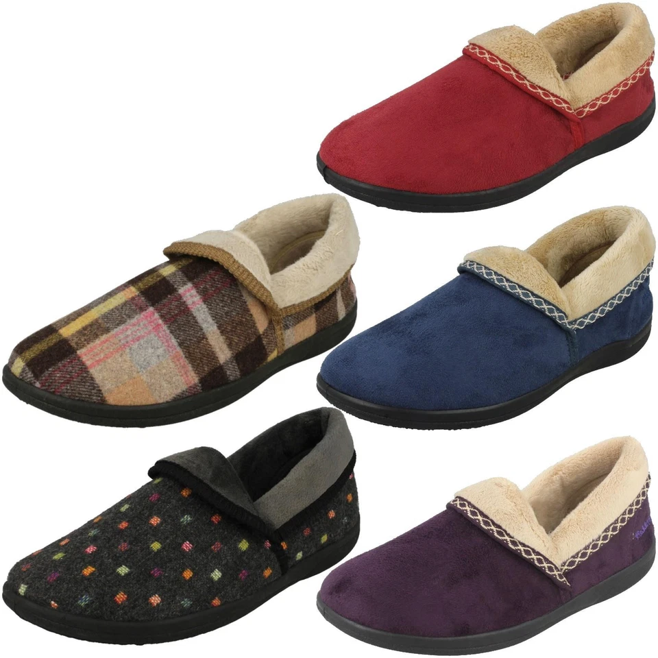 Damen Padders Weite Passform Hausschuhe Mellow