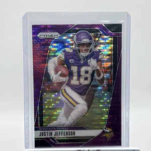 2024 Panini Prizm Purple Pulsar Prizm Justin Jefferson #187 SP combinación de colores - Imagen 1 de 2