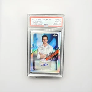 TOTO WOLFF 2021 TOPPS CROMO FORMULA 1 F1 RIFRATTORE AUTO #/45 PSA 9 Con 10 Auto - Foto 1 di 2