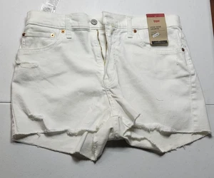 NEW Levi's Women's High Rise Shorts 31 Weathered White $49 MSRP - Picture 1 of 6
