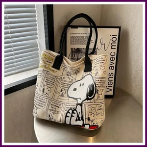 Canvas Tasche Damen hohe Kapazität Tasche Mode Cartoon Snoopy Handtasche vielseitig - Bild 1 von 24