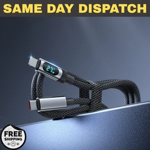 Typ C Super Schnell Ladekabel 100W USB C mit LED Display für iPhone 1M 2M - Bild 1 von 15