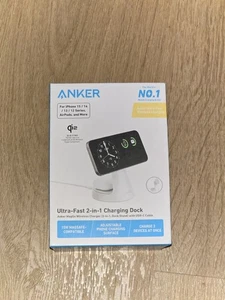 Station de charge ultra rapide 2 en 1 Anker MagGo chargeur sans fil certifié Qi2 neuve - Photo 1 sur 2