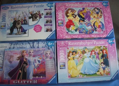 Lote de 4 rompecabezas Ravensburger Disney Princess 100 piezas XXL Foto 1 de 4