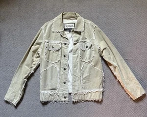 Wilsons M Julian Distressed Fringe Tan Suede Leather Jacket Men’s L Vintage! - Picture 1 of 9
