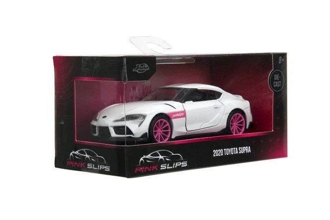 Jadatoys 253292000 - 1/32 Pink Slips, 2020 Toyota Supra, Bianco-Rosa - Immagine 1 di 1