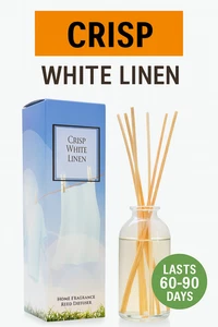Knackiges weißes Leinen Schilf Diffusor Geschenkset | mit Zitrus, Ozon, Ylang-Ylang, Lili - Bild 1 von 83