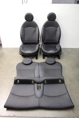 Mini Cooper Black Vinyl Seats Front Rear Seat Set R56 Genuine Oem 2007 ...