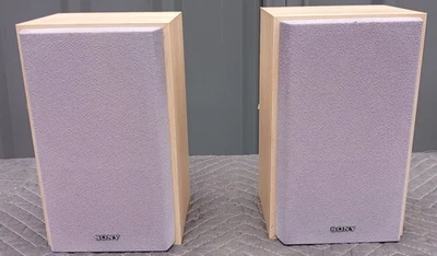 Sony SS-CEH10 Bookshelf Stereo Speakers Light Brown 4 Ohms Set of 2 Pair Wired - image 1 of 4