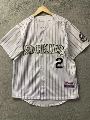 男式美国职棒大联盟科罗拉多落基山脉正品现场硬度基础球衣尺寸 48 - /147-33 — 第 1/4 张图片