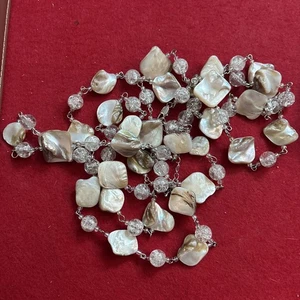 Park Lane Silver Genuine MOP Shells Fashion Long Necklace - Picture 1 of 5