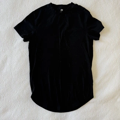 H&M Hombre S Pequeña Calce Largo Manga Corta Camiseta NF Estilo Hiphop Foto 1 de 3