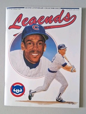 Legends Sports Memorabilia Magazine Vol 3 #4 Ernie Banks with Uncut Card Sheets - Image 1 of 4