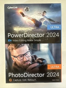 CyberLink PowerDirector & PhotoDirector Ultra 2024 Suite – Brand New Sealed - Picture 1 of 7