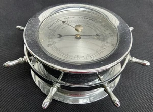 Schatz Ships Bell Chronometer Schiffsuhr Yachtuhr Glasenuhr Barometer Silber - Bild 1 von 3