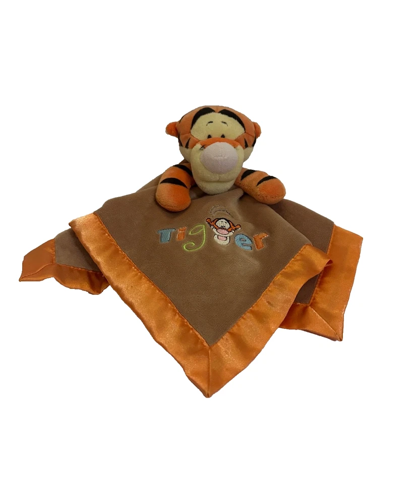 Disney Baby Tigger милый безопасности одеяло игрушка коричневый атлас отделки вышитый детей - Изображение 1 из 4