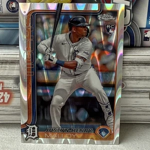 Justyn-Henry Malloy 2025 Topps Chrome - Raywave Refractor #224 (RC) Tigers - Bild 1 von 2