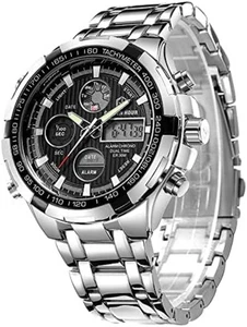 Reloj Casio Hombre, Resistente al Agua, Acero Inoxidable, Hora Mundial, Dorado - Imagen 1 de 7