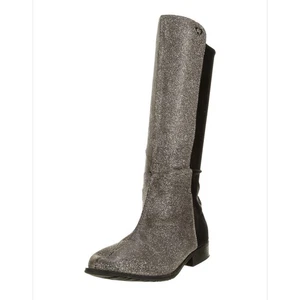 Stuart Weitzman Y2K Pyrite 50/50 Silver Glitter Stretch Boots | EU 36 US 5 RARE - Bild 1 von 17