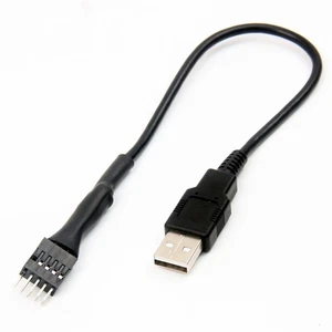 9 PIN Male to External USB A Male PC Mainboard Internal Data Extension Cable - Picture 1 of 6