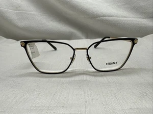 Versace Glam Meduza 54-15 140mm Rectangle Eyeglasses Frame - Black (VE 1275... - Picture 1 of 4