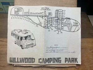 1970s Hillwood Camping Park Strip Map & Rules Gainesville Va B27 - Picture 1 of 2