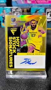 2022-23 Panini FLUX FOTL David Roddy Hot Stock Signatures GOLD Rookie/10 SSP