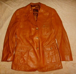 RARE Retro Vintage LORENZO of SPAIN PREMIUM PERSIAN BuckSkin Deer Leather Jacket - Picture 1 of 6