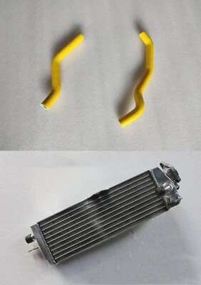 Radiador de aluminio Fit Suzuki RM80 RM 80 1986 - 2001 + manguera de silicona Foto 1 de 4