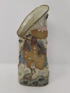 ART POTTERY UNUSUAL CHATEAU/CASTLE SHAPED VASE approx 7.5" in height - Picture 1 of 7