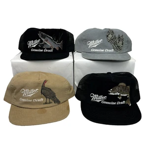 MGD Corduroy Vintage Trucker Hats Trout Wolf Turkey Walleye Theme Set 4 USA Made - Picture 1 of 24
