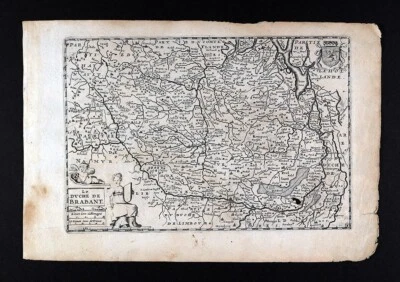 1696 Colom Map Duché de Brabant Belgium Namur Diest Breda Maastricht Hoorne - Image 1 of 4