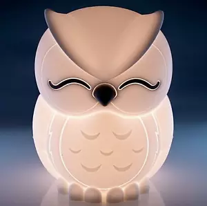 ~❤️Kids SLEEPING OWL NIGHT LIGHT Bird Rechargeable USB Soft/Cool to touch LED ❤️ - Picture 1 of 10